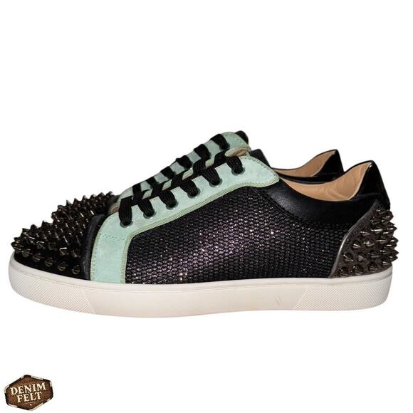 Christian Louboutin Seavaste 2 Orlato Spiked Low Top Sneaker Multi 39.5 NEW - Picture 7 of 16
